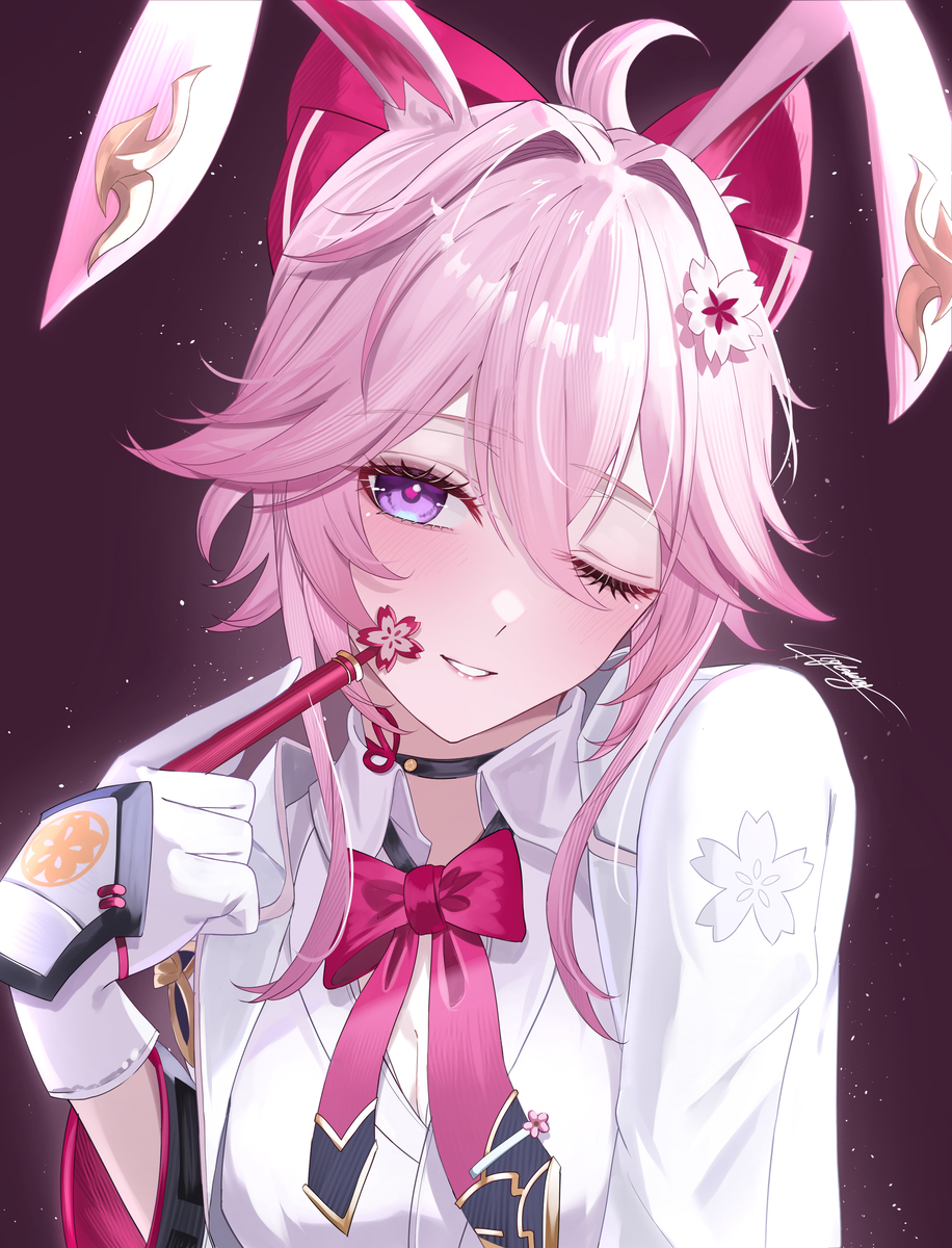 This is a pixiv picture whose title is 緋英.