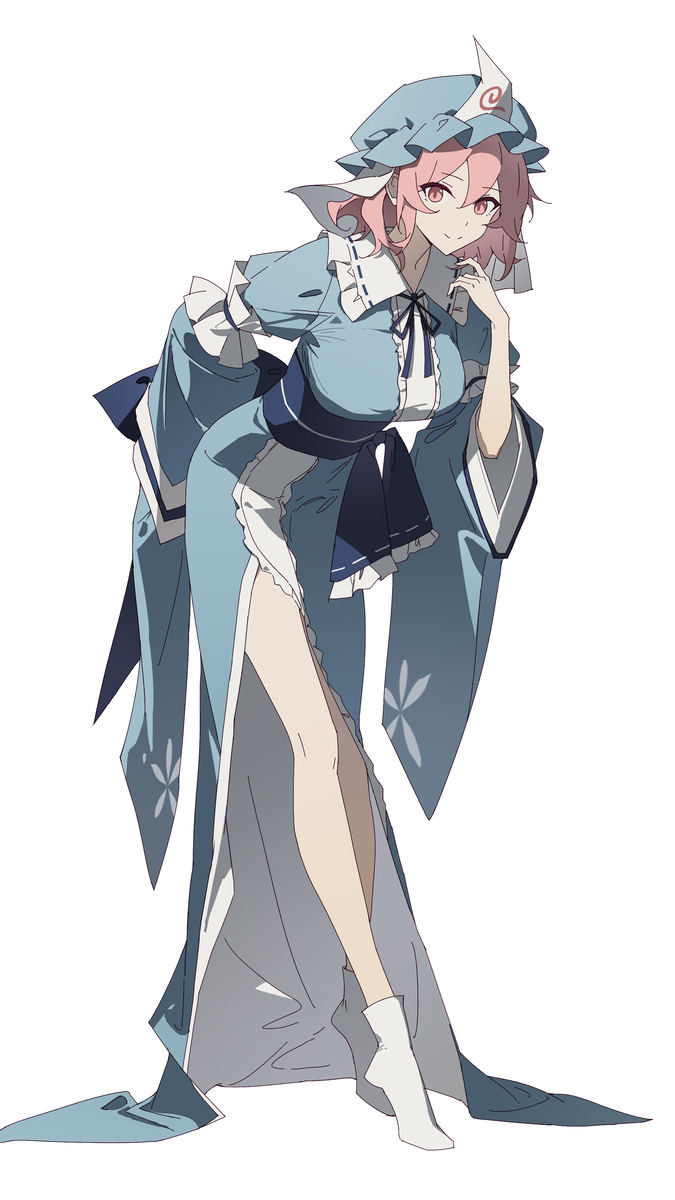 This is a pixiv picture whose title is Saigyouji Yuyuko.