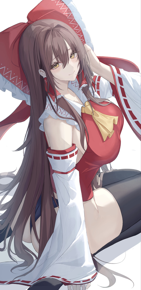 This is a pixiv picture whose title is 霊夢.