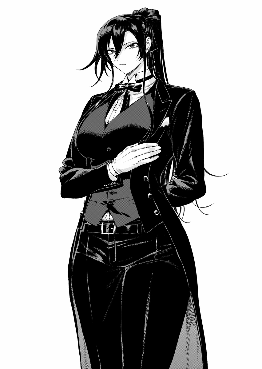 This is a pixiv picture whose title is 執事姿の神楽さん.