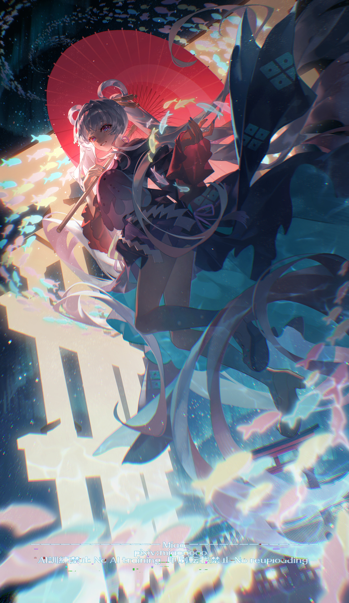 This is a pixiv picture whose title is 星降る海.