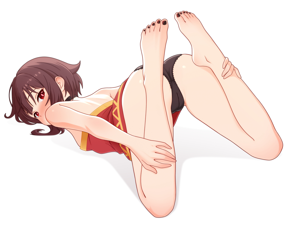 This is a pixiv picture whose title is Megumin Yoga / めぐみんヨガ.
