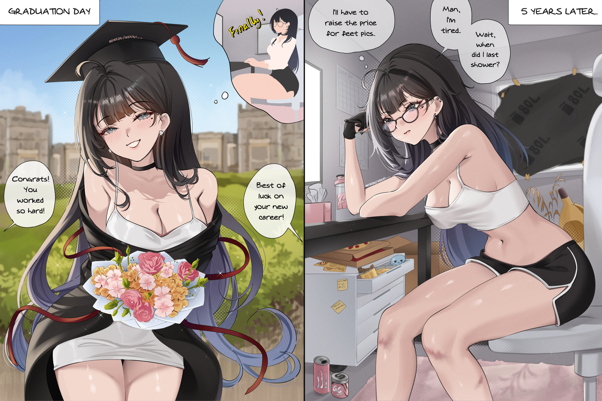 This is a pixiv picture whose title is OC.