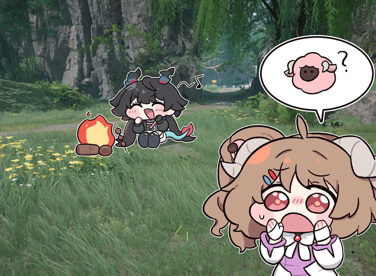 This is a pixiv picture whose title is 천우의 양꼬치.