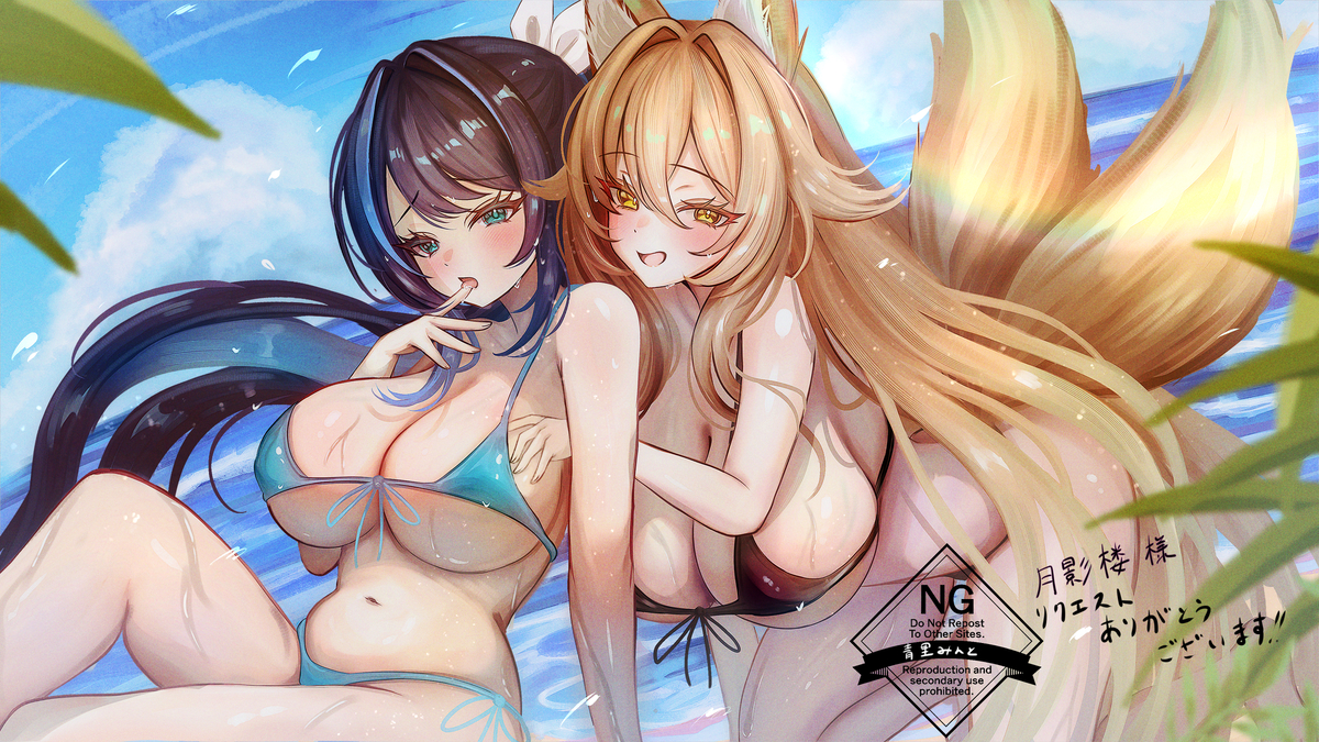 This is a pixiv picture whose title is skeb.