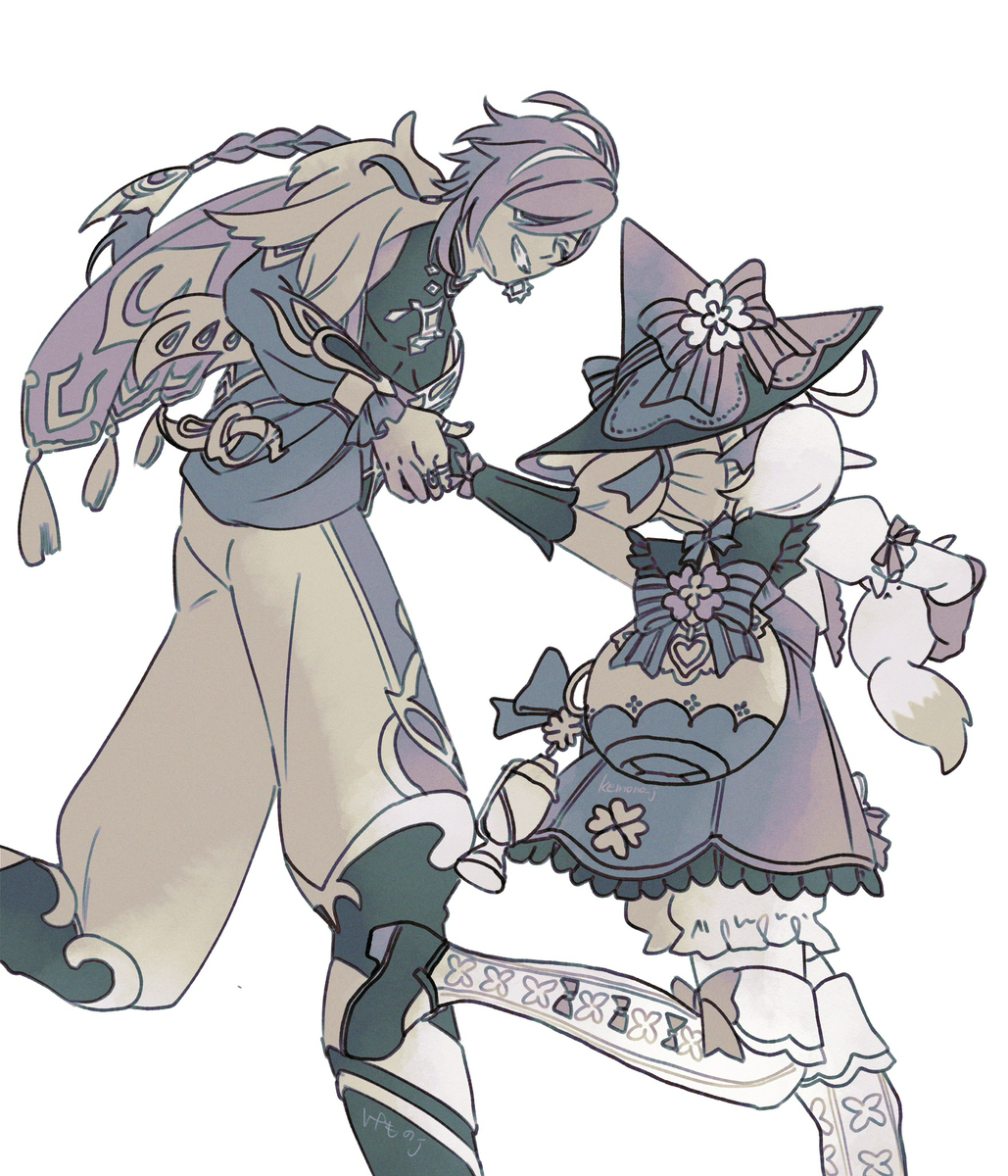 This is a pixiv picture whose title is ❄️🍀.