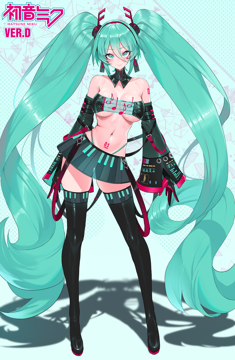 This is a pixiv picture whose title is Miku . VerD.