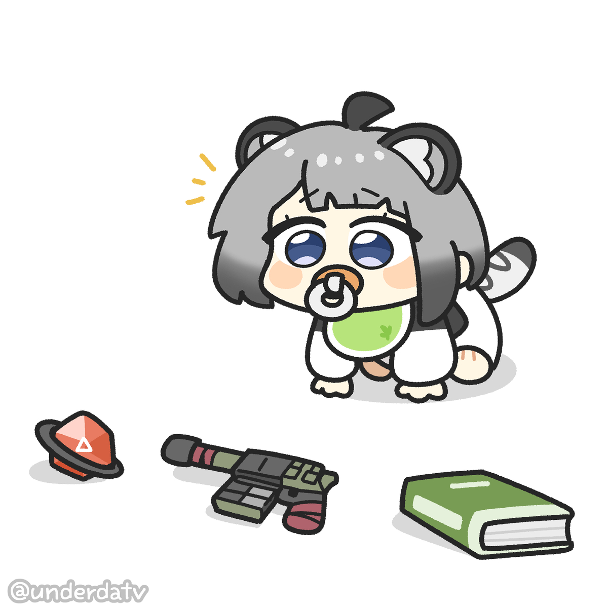 This is a pixiv picture whose title is 탕탕이의 돌잡이.