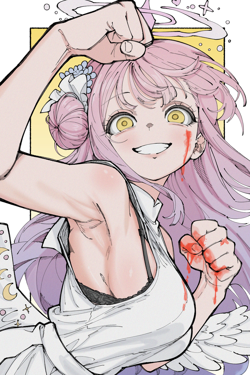 This is a pixiv picture whose title is 男女平等パンチ.