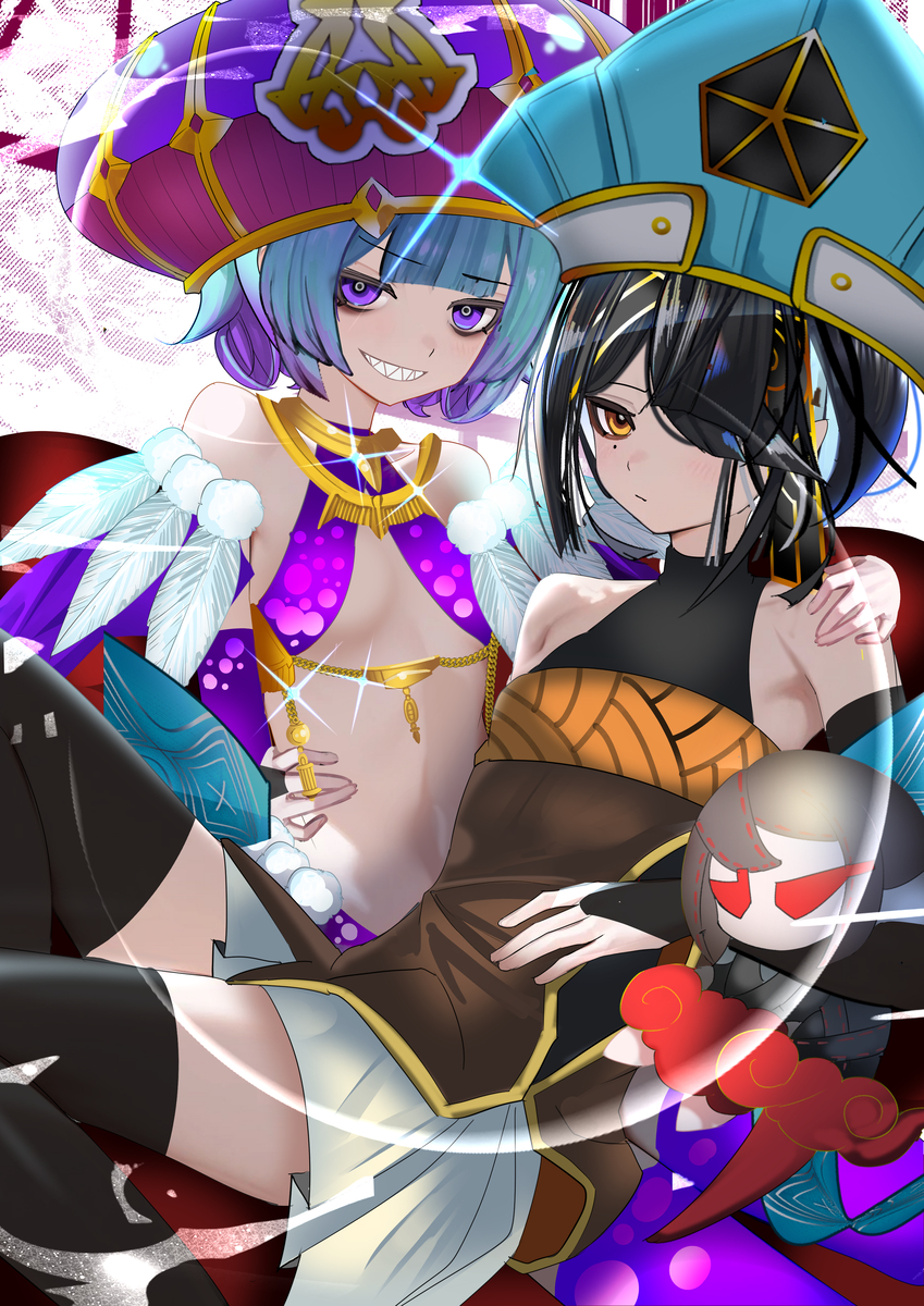 This is a pixiv picture whose title is 推し活資金のための百合営業.