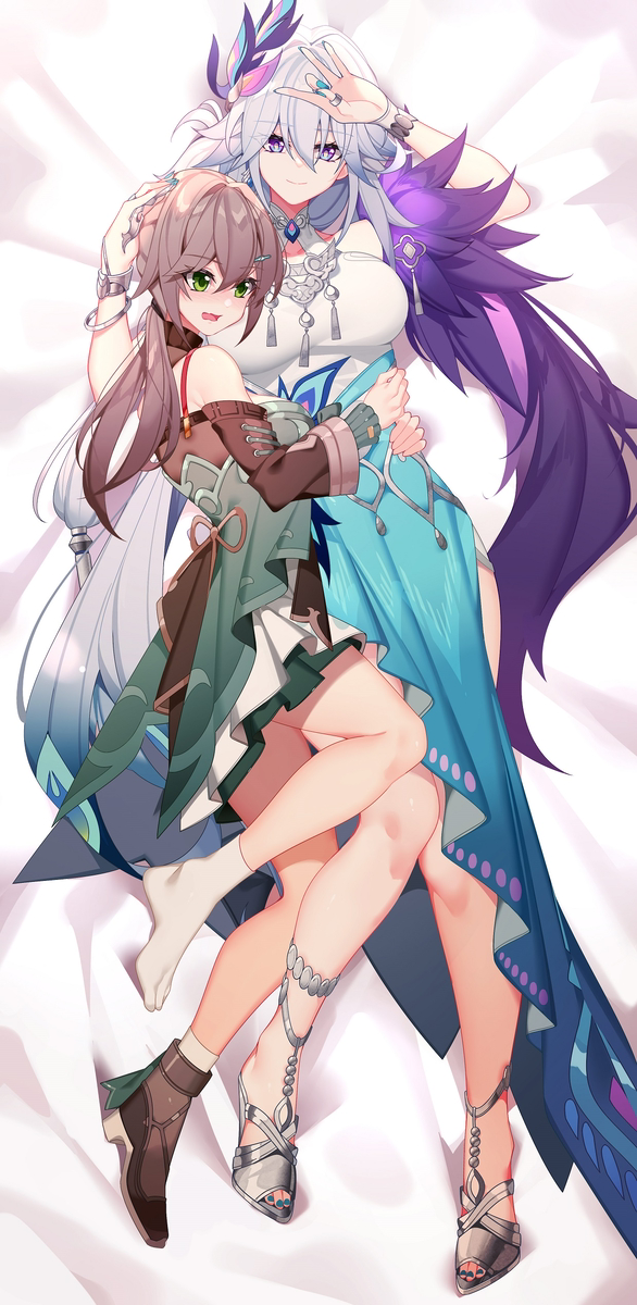 This is a pixiv picture whose title is 爻光&青雀(≡ω≡．).