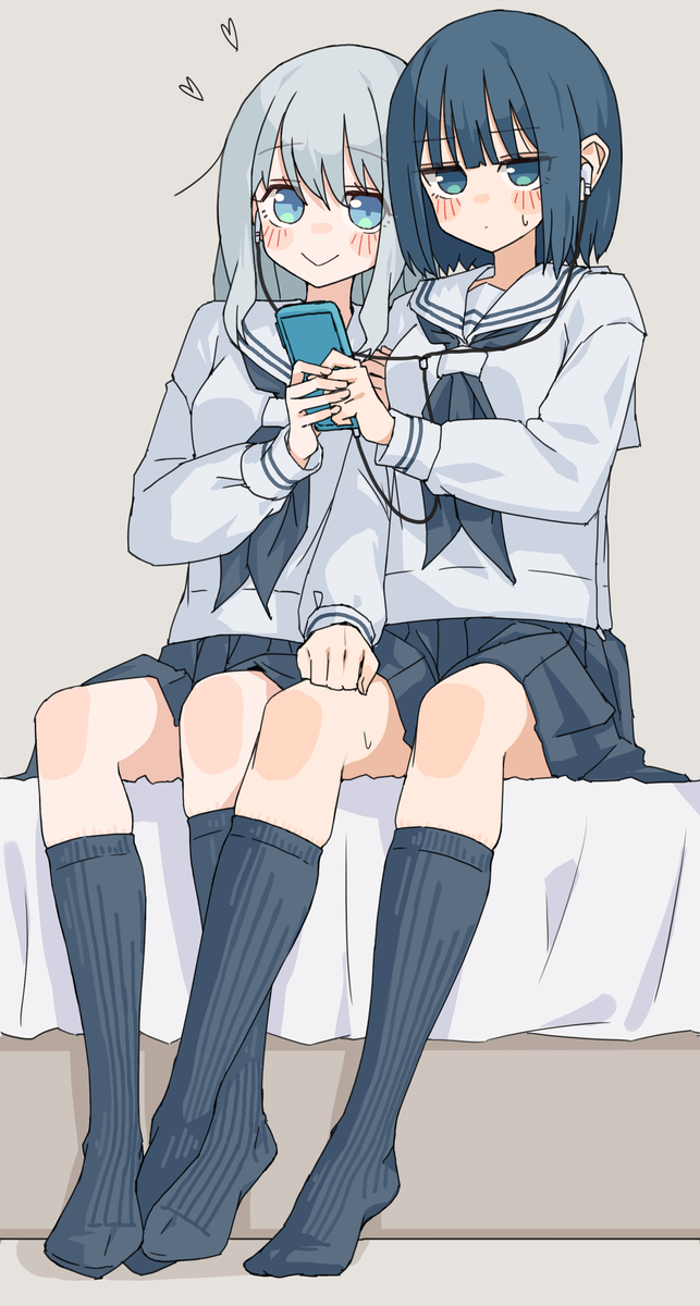 This is a pixiv picture whose title is 曲が頭に入ってこない.