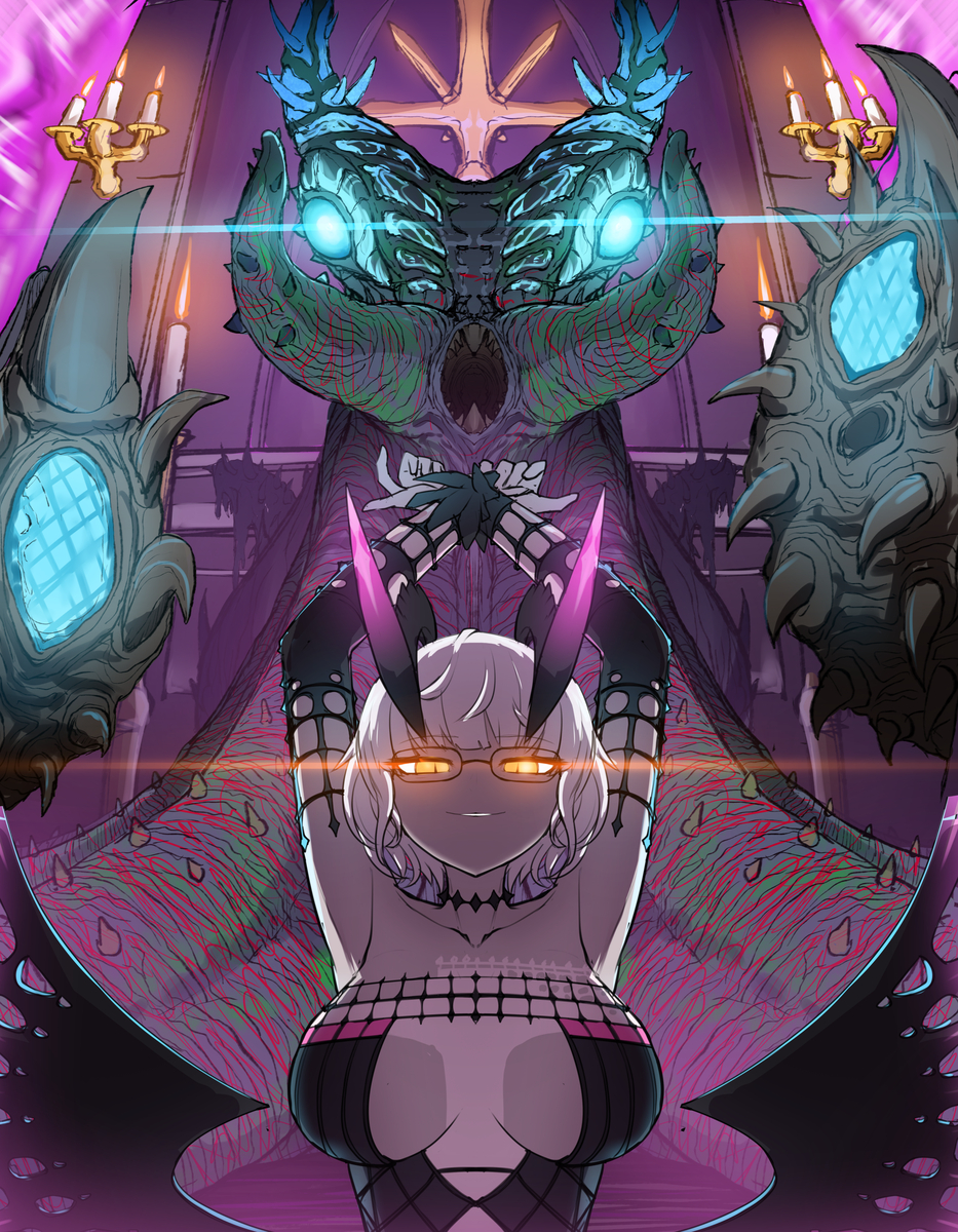 This is a pixiv picture whose title is モレーさんと黒い○○.