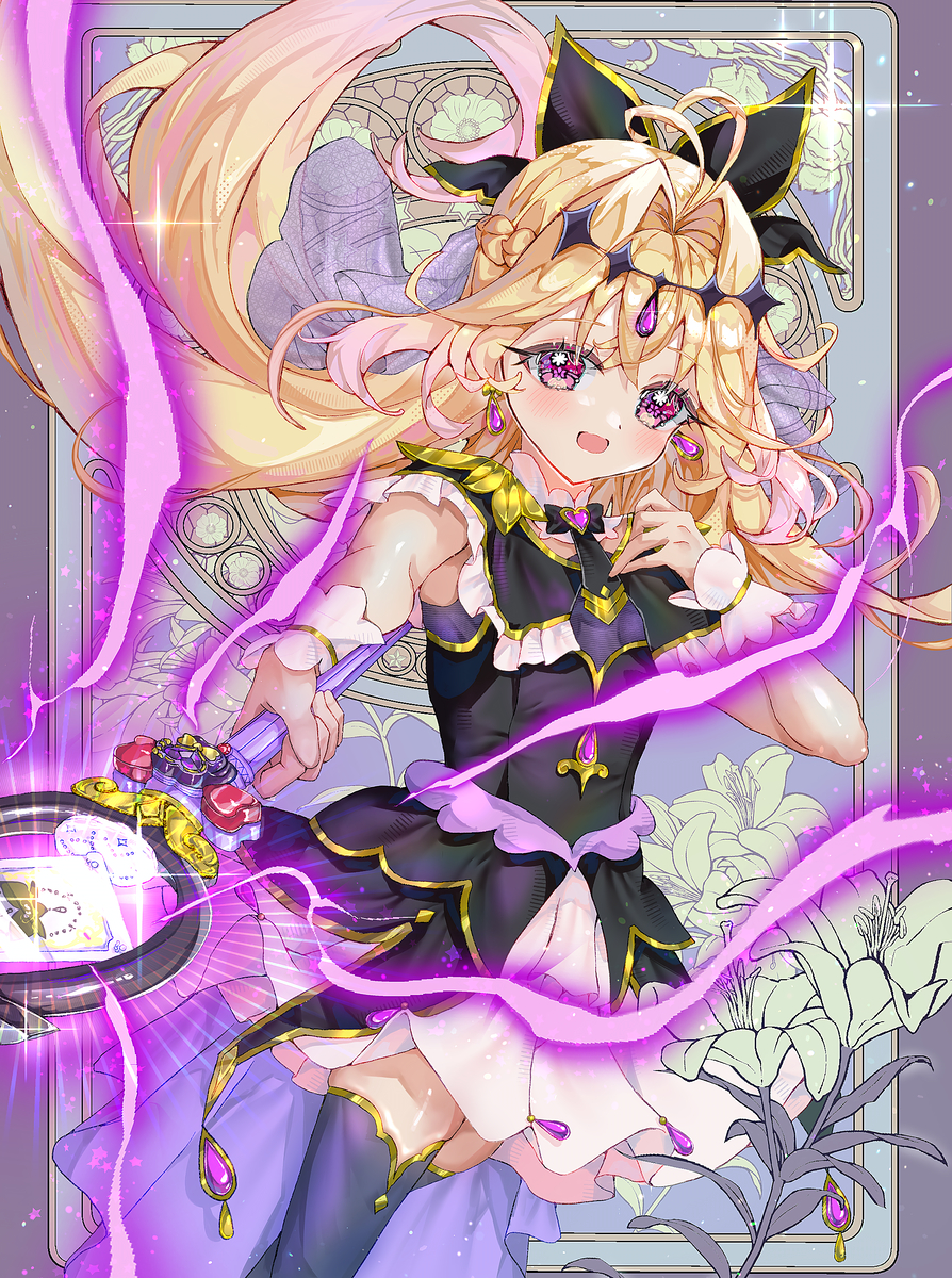 This is a pixiv picture whose title is 闇を照らすアルカナの魔法.