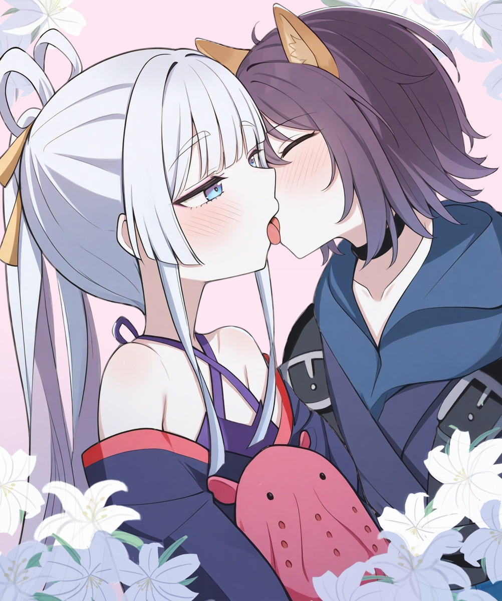 This is a pixiv picture whose title is ゆりゆり.