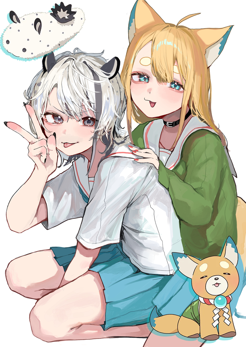 This is a pixiv picture whose title is ギャルFUSHI　ギャルDOGE.