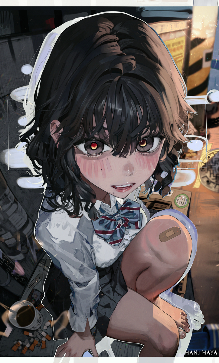 This is a pixiv picture whose title is 赤目.