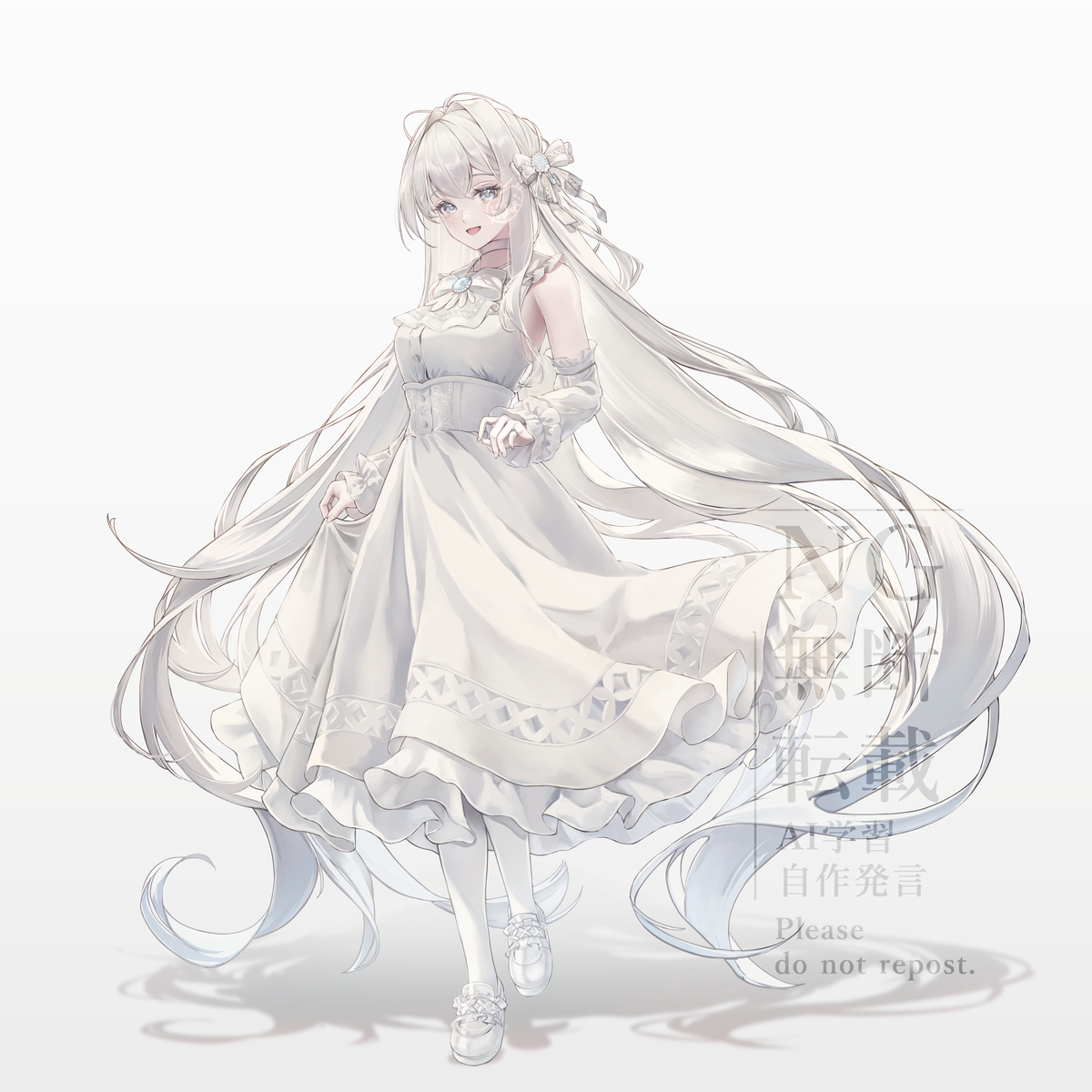 This is a pixiv picture whose title is 『天使の私服』.