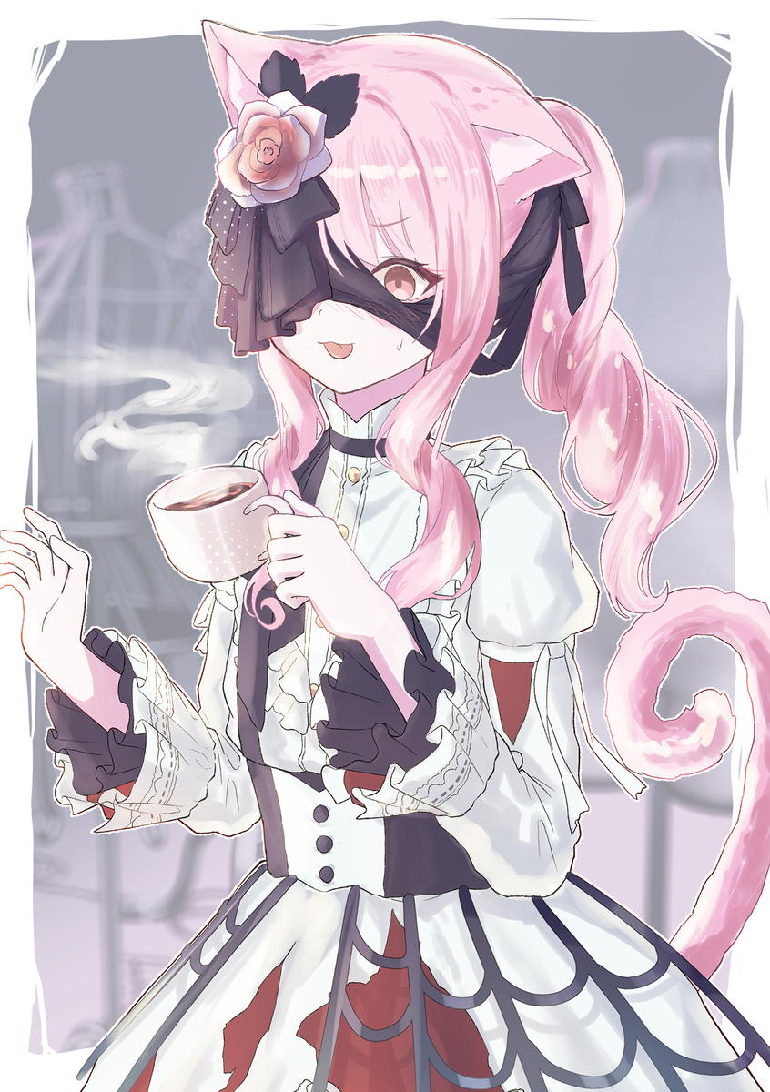 This is a pixiv picture whose title is 猫舌な化けの花みずき.