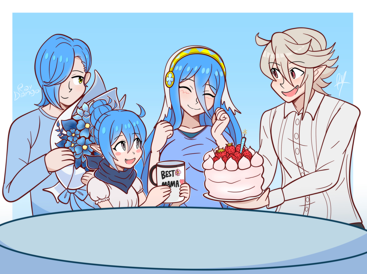 This is a pixiv picture whose title is Aqua's Amazing Birthday.
