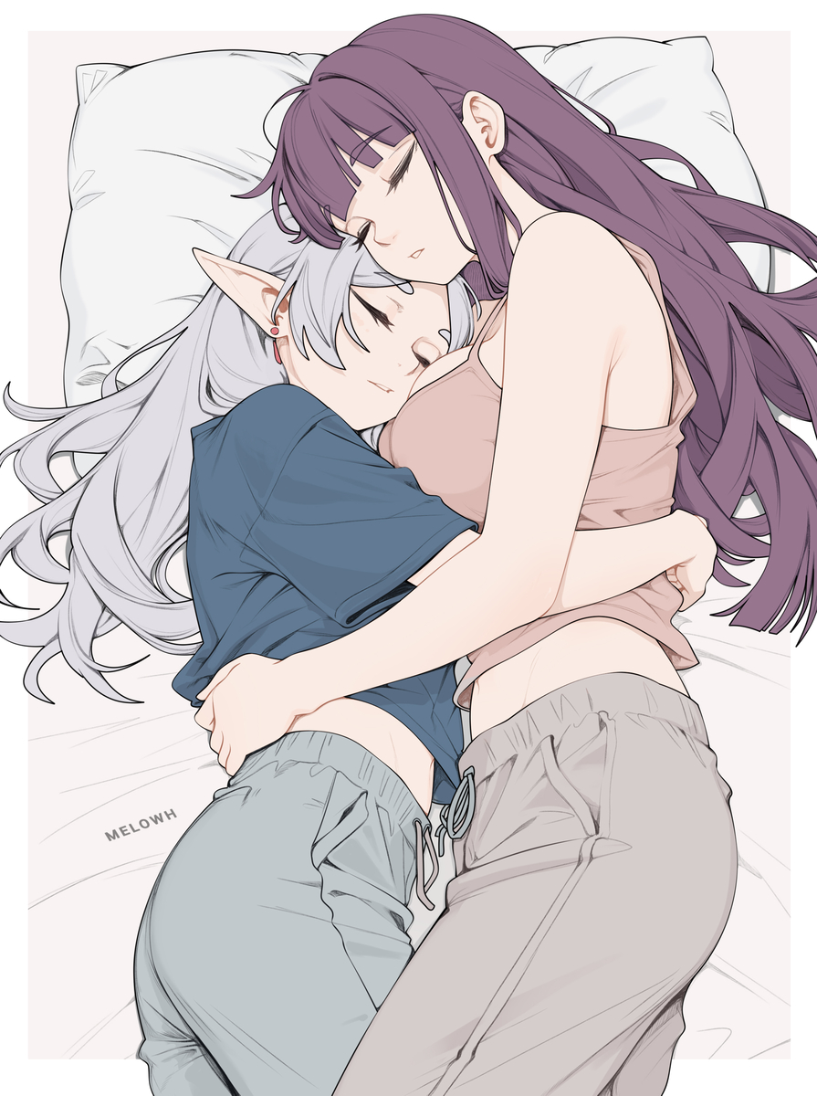 This is a pixiv picture whose title is Fern x Frieren.