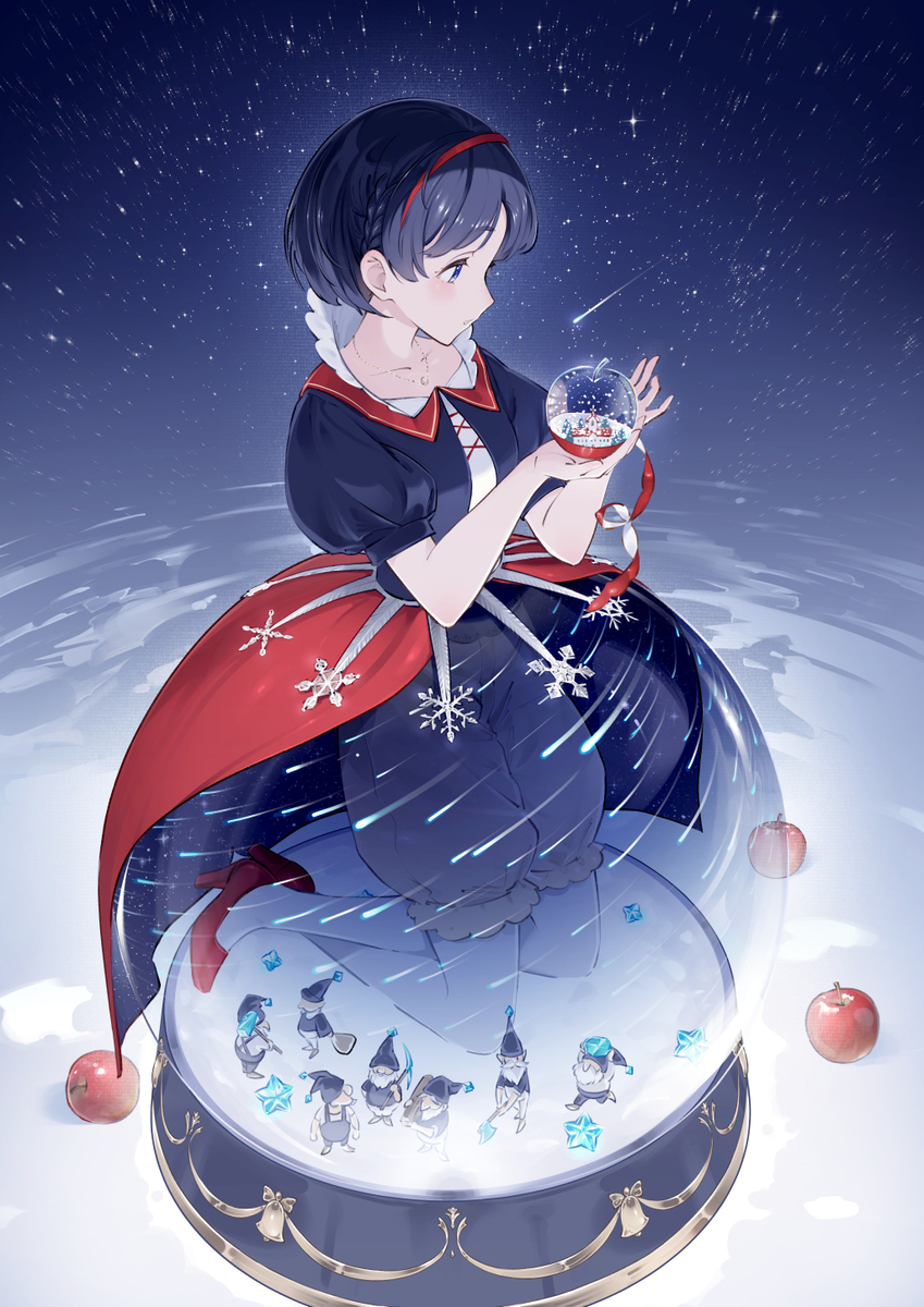 This is a pixiv picture whose title is 星降る夜の白雪姫.