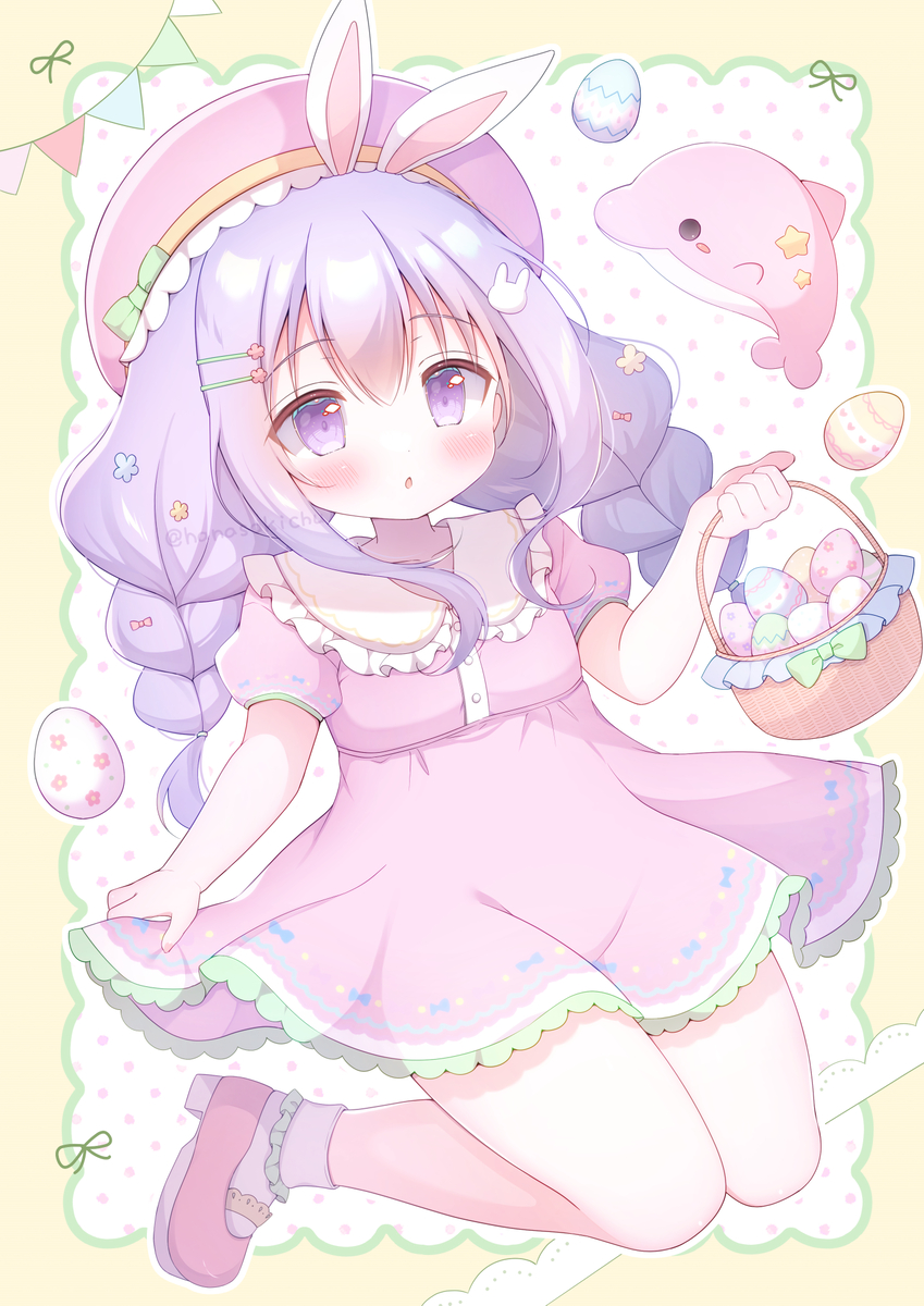 This is a pixiv picture whose title is 🐰🥚⭐️.