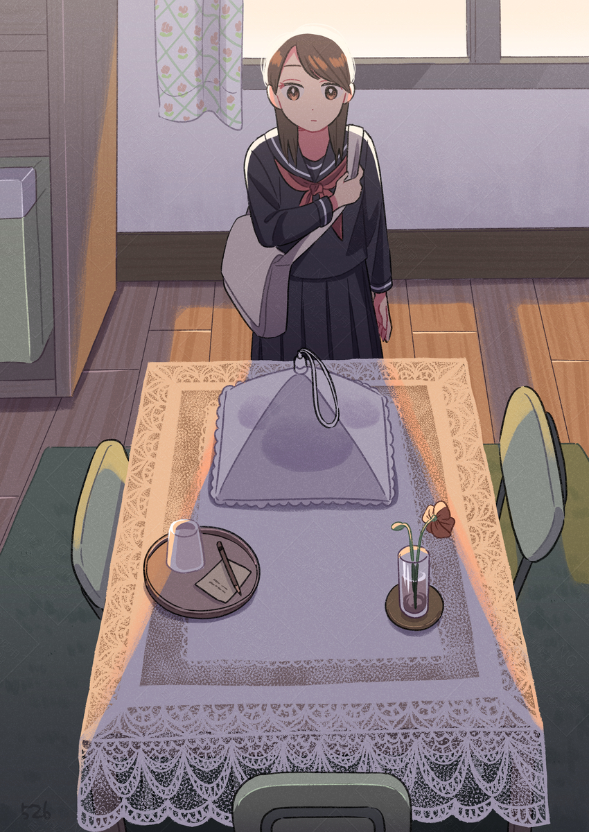 This is a pixiv picture whose title is 友達の家の晩ごはん.