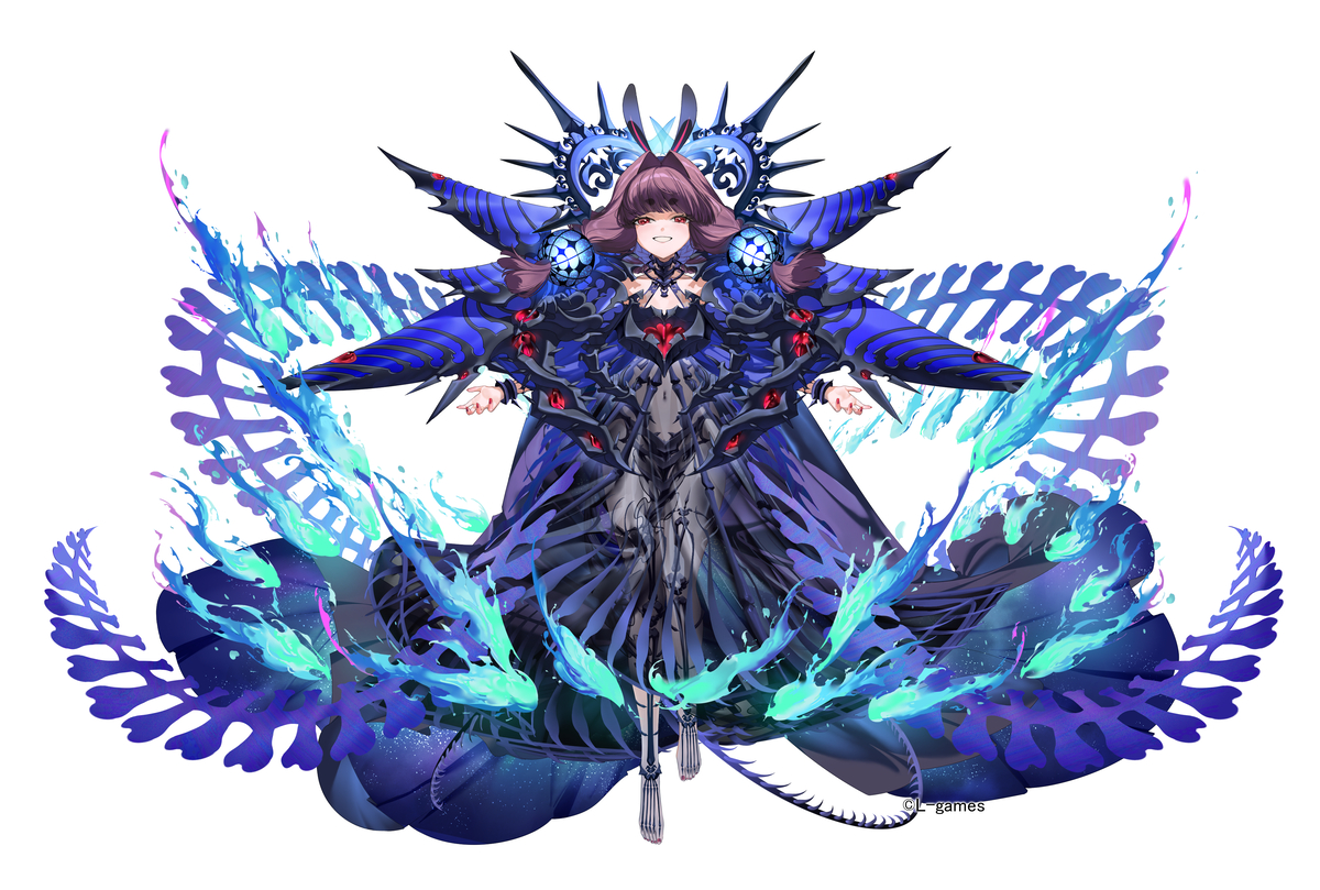 This is a pixiv picture whose title is 【work】『悪の女幹部PNM』暗黒女帝アナザー・オボロ.