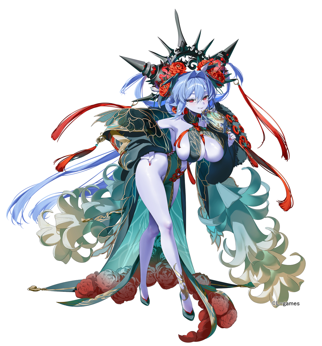 This is a pixiv picture whose title is 【work】『悪の女幹部PNM』刻の女王 チャイナドレスver.