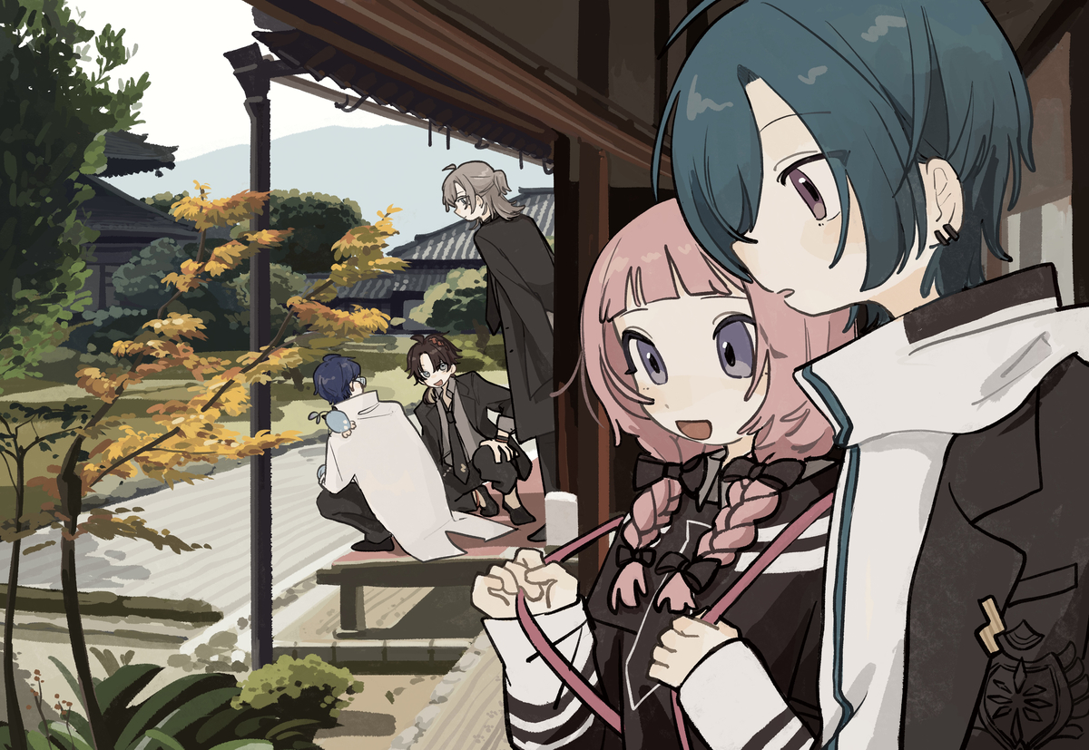 This is a pixiv picture whose title is 生徒会さん.