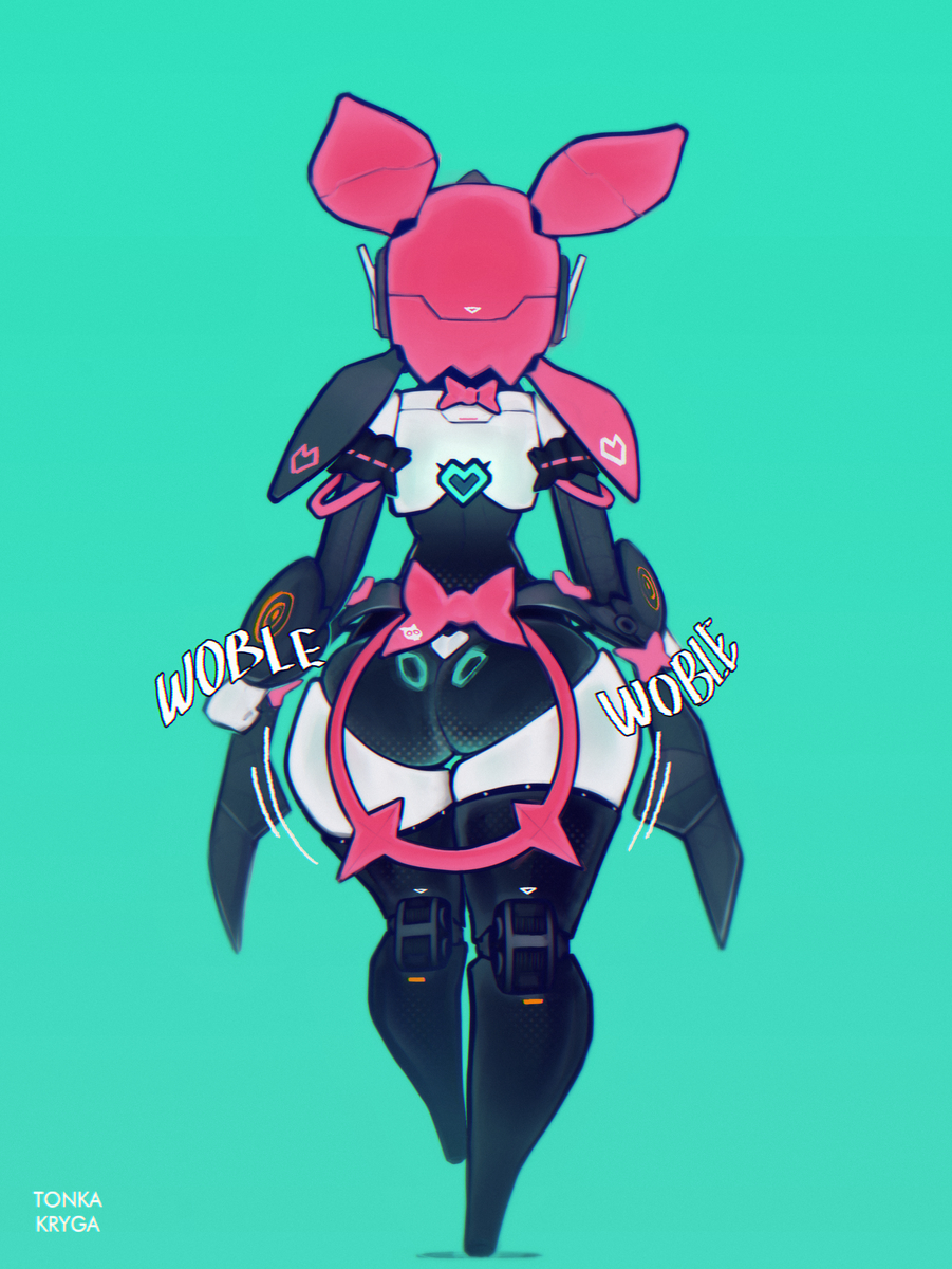 This is a pixiv picture whose title is Aria robutt form 🩷.