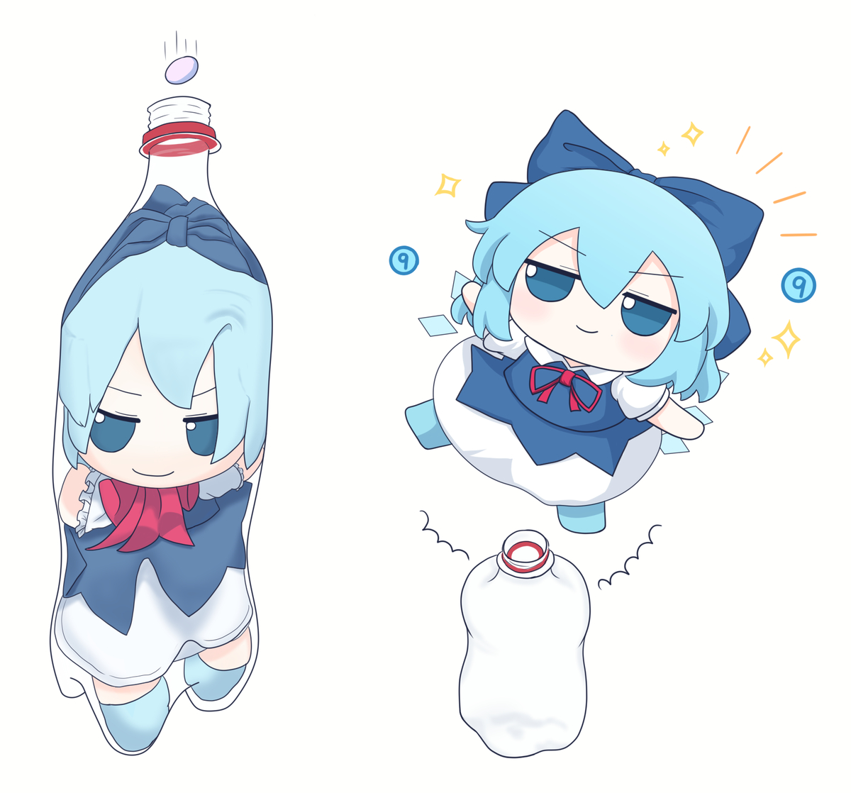 This is a pixiv picture whose title is メントスふも(ᗜˬᗜ)⑨.