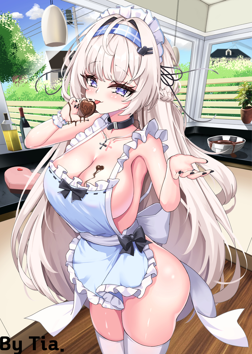 This is a pixiv picture whose title is Naked apron terri..