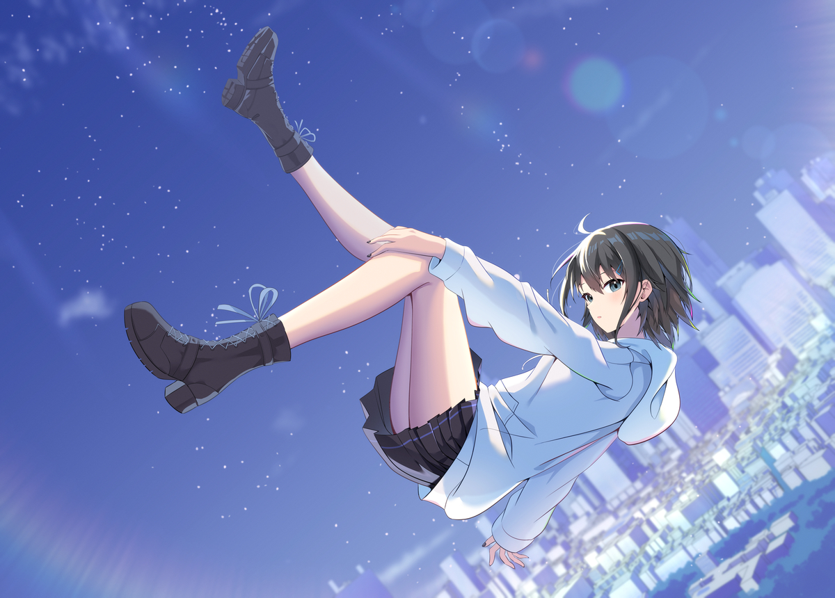 This is a pixiv picture whose title is drifting.