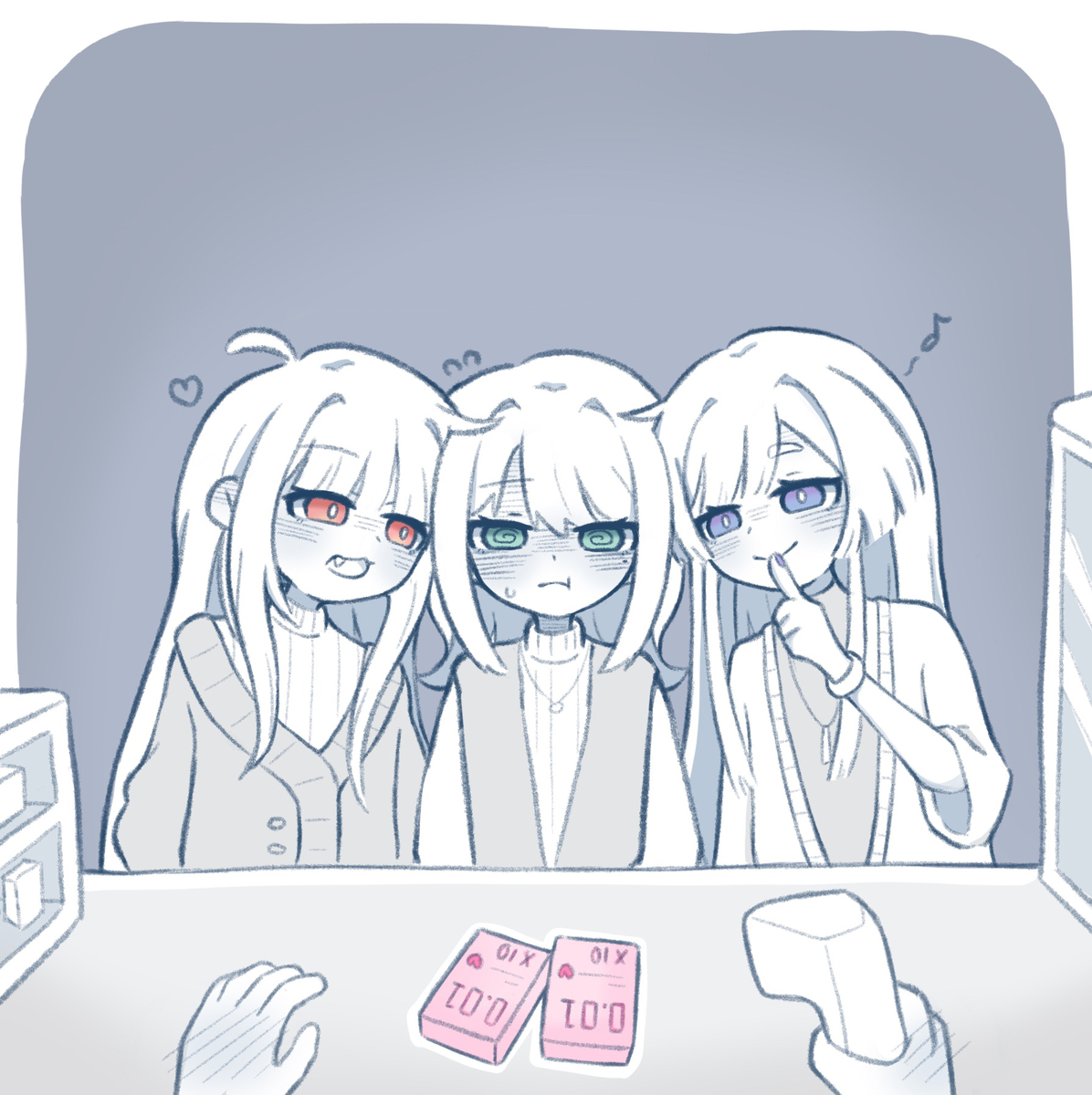 This is a pixiv picture whose title is 🤫.