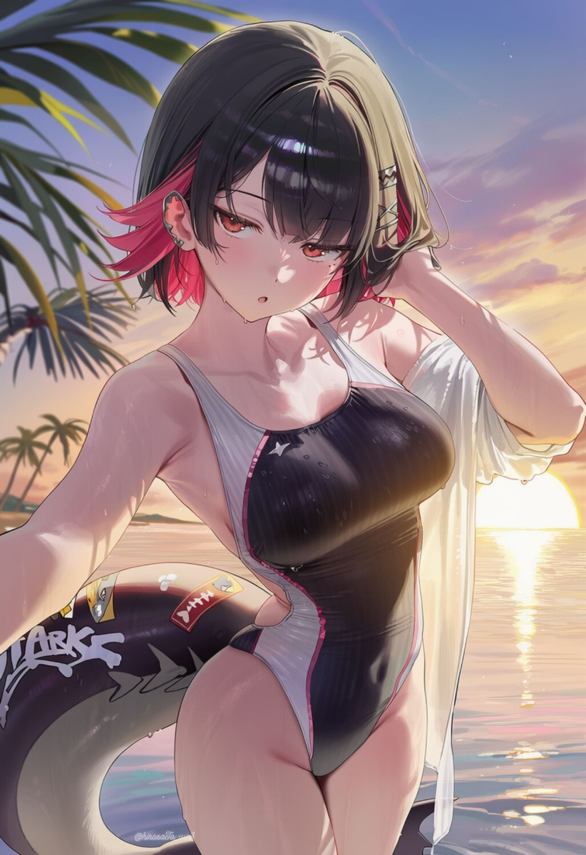 This is a pixiv picture whose title is エレンと海デート Ellen.