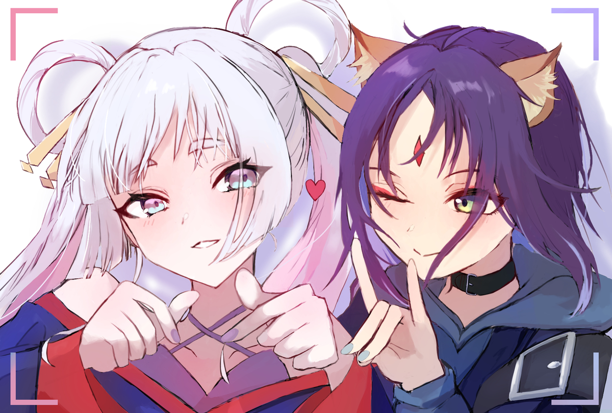 This is a pixiv picture whose title is ーやっちょ＆彩葉ー.