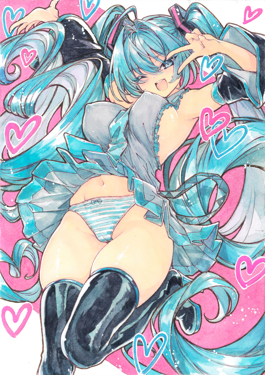 This is a pixiv picture whose title is ミクの日.