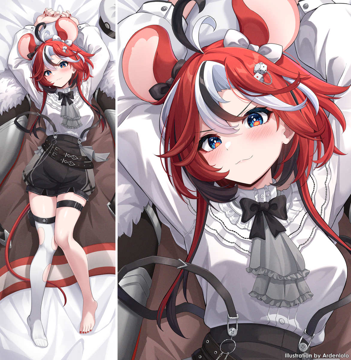 This is a pixiv picture whose title is スチールローズ衣装ベー抱き枕.