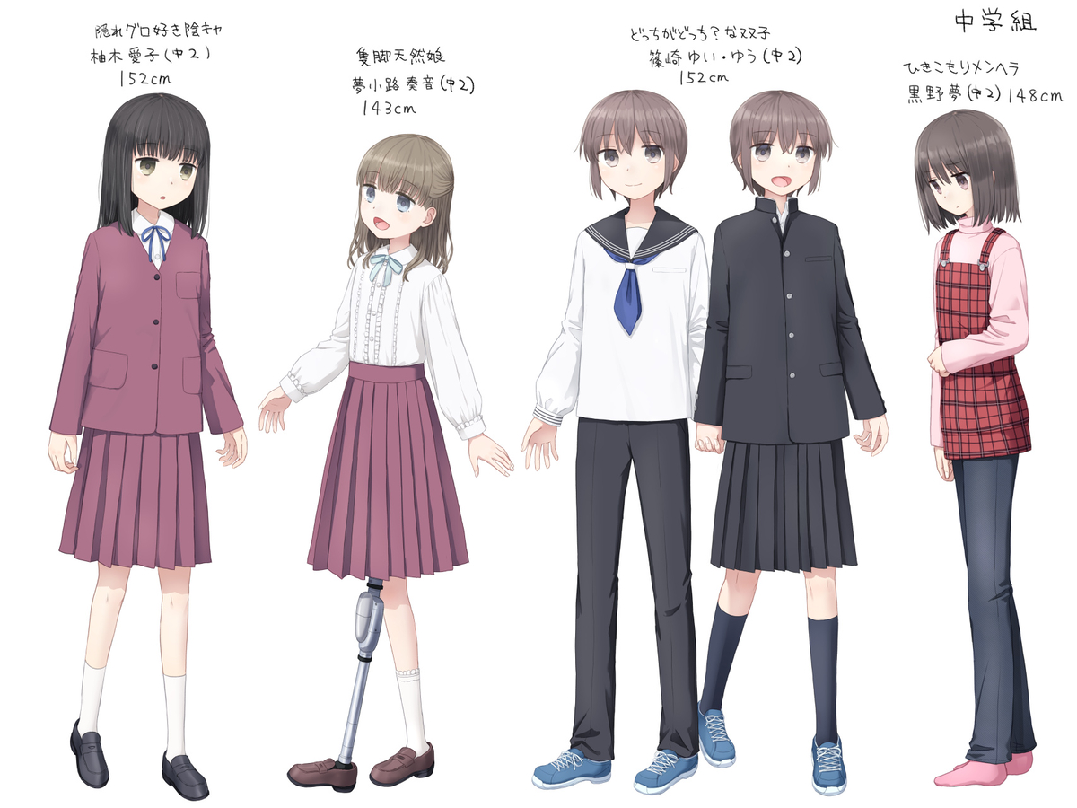 This is a pixiv picture whose title is うちの子中学生組.