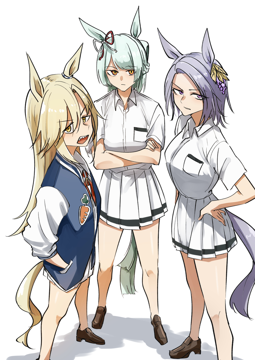 This is a pixiv picture whose title is カサマツ生脚3人組.