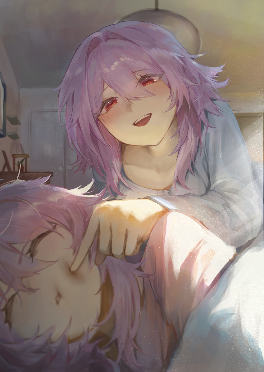 This is a pixiv picture whose title is 起きて、、、♭♡.