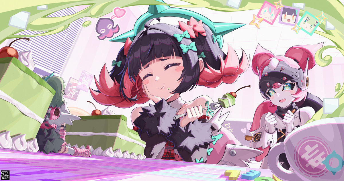 This is a pixiv picture whose title is 妄想エンジェル.