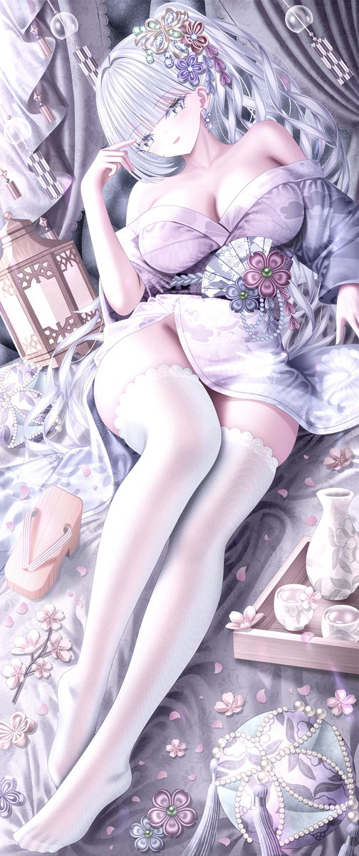 This is a pixiv picture whose title is 👘.
