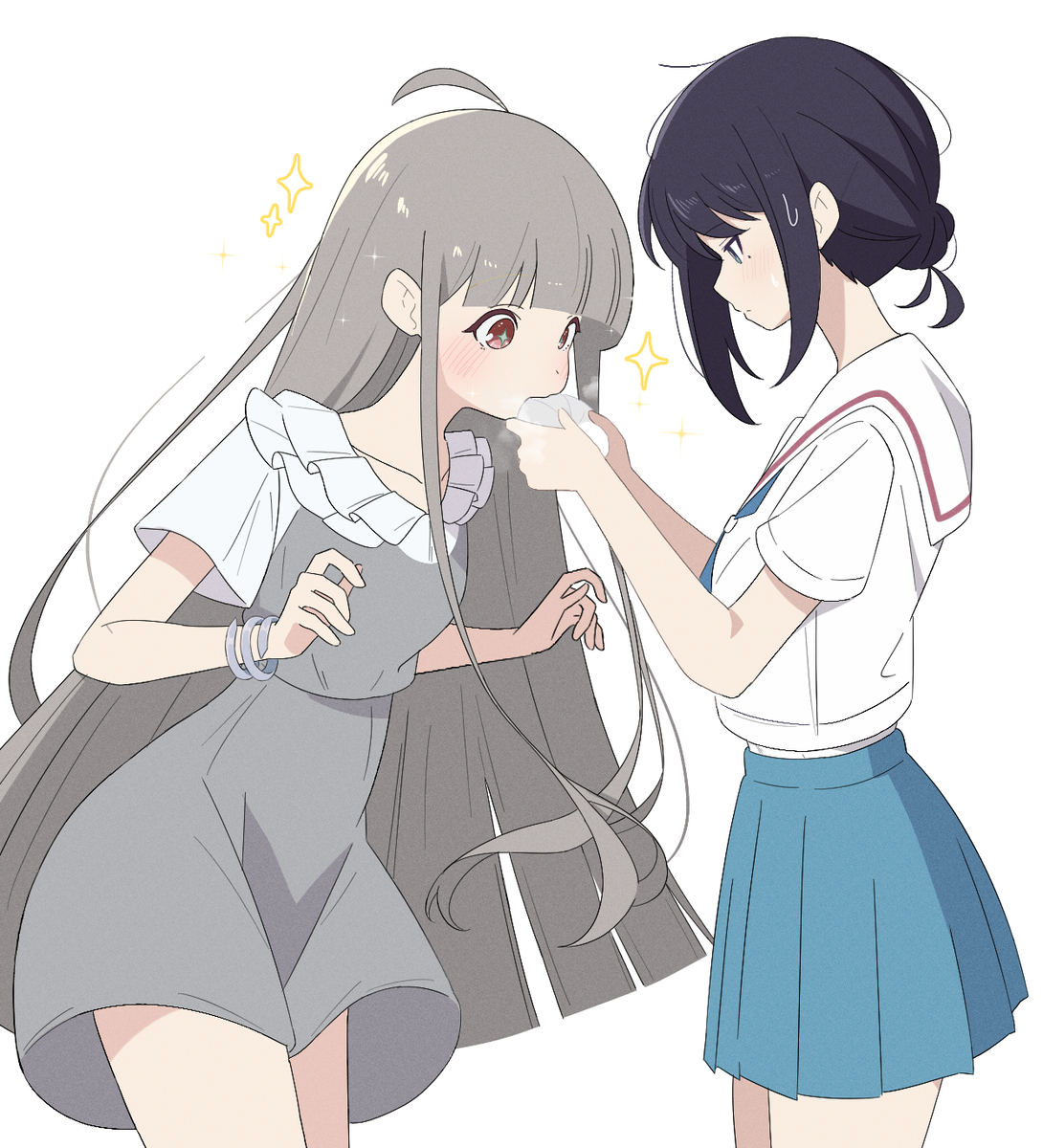 This is a pixiv picture whose title is 餌付け.