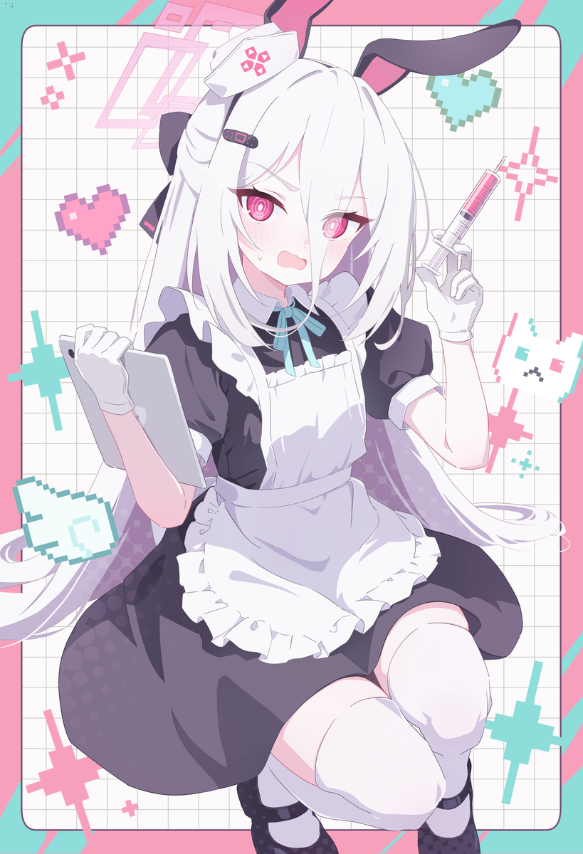 This is a pixiv picture whose title is ケイちゃん着せ替え計画🐰💉.