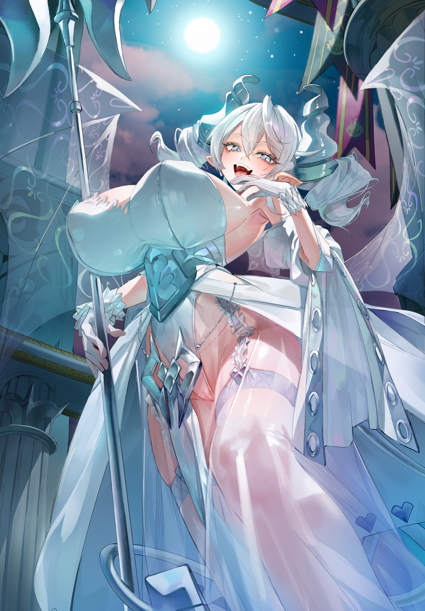 This is a pixiv picture whose title is 白銀の城のラビュリンス.