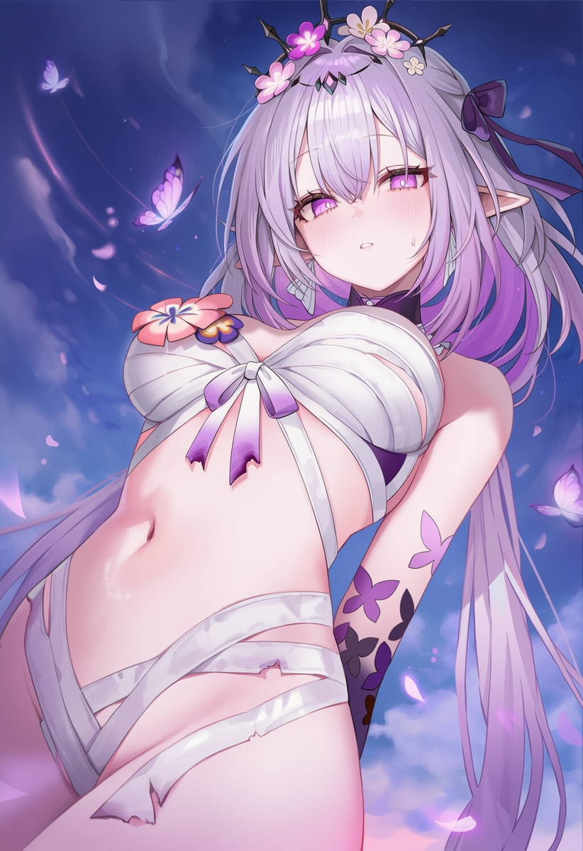 This is a pixiv picture whose title is 蝶.