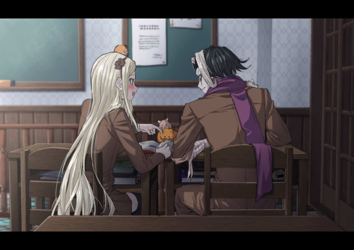 This is a pixiv picture whose title is 眼ソニの昼休み.